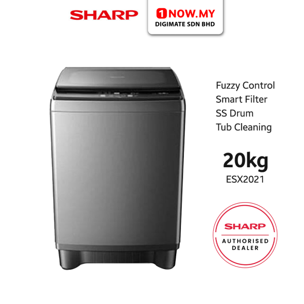 SHARP 20kg Non Inverter Top Load Washer ESX2021 | Smart Filter Intelligent Washing Machine