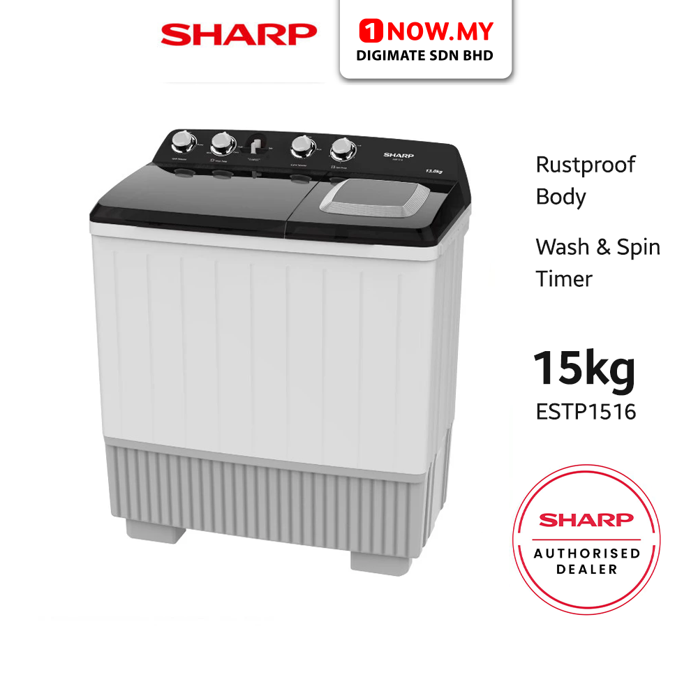 Sharp 15kg Semi Auto Washing Machine Estp1516 