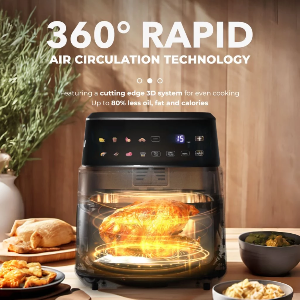 RUSSELL TAYLORS 6.5L 3D Visible Window Digital Air Fryer Extra Large Z7 - Image 2