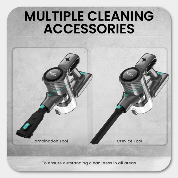 RUSSELL TAYLORS Vacuum Cleaner Cordless Cyclone Stick V7 | Efficient DC Motor - Image 6
