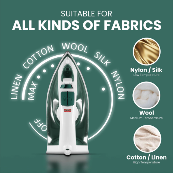 RUSSELL TAYLORS Compact Steam Iron SI-10 | Durable Non-Stick Soleplate - Image 4