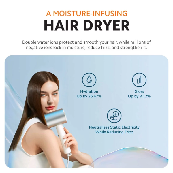 XIAOMI H500 Ionic Hair Dryer BHR5045HK | Hot Cold Air Smart Temperature Control - Image 2
