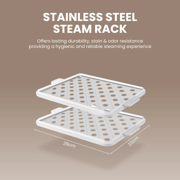 RUSSELL TAYLORS 19L 3-Tier Food Steamer MC30 | Stainless Steel Tray Efficient - Image 4