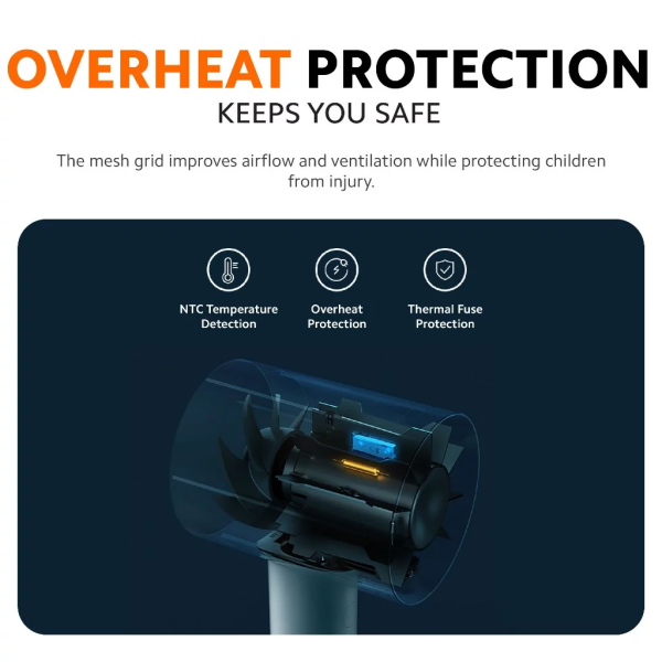 XIAOMI H500 Ionic Hair Dryer BHR5045HK | Hot Cold Air Smart Temperature Control - Image 8