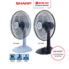 SHARP 16" Table Fan PJT169 (Random Color) | 5 Star Energy Efficient Strong Blades Air Circulation