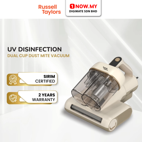 RUSSELL TAYLORS Dual Cup Dust Mite Vacuum Cleaner with UV-C Light VM20