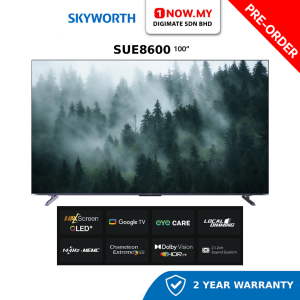 SKYWORTH 100" SUE8600 QLED+ Infinity Screen UHD TV 100SUE8600 | 144Hz Dolby Vision HDR10+ Dolby Atmos (Pre Order)