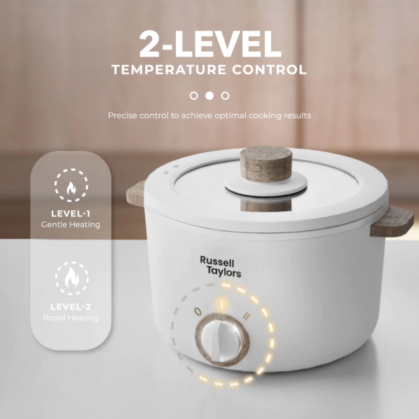 RUSSELL TAYLORS 2.5L Multi Cooker With Steamer MC25S | Non Stick Compact - Image 5