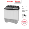 SHARP 11kg Semi Auto Washing Machine ESTP1116 | Normal / Gentle / Soak