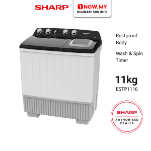 SHARP 11kg Semi Auto Washing Machine ESTP1116 | Normal / Gentle / Soak