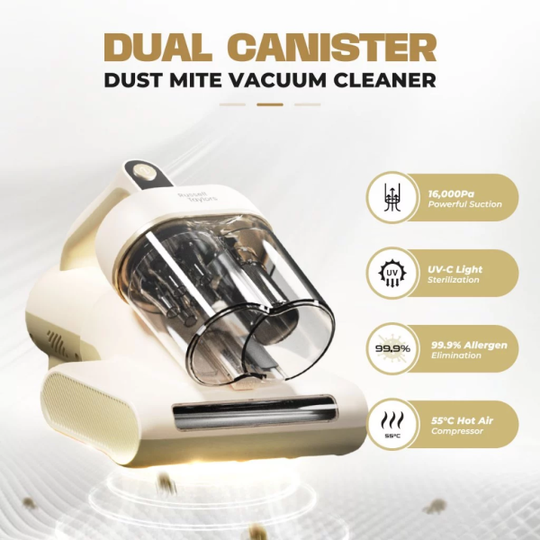 RUSSELL TAYLORS Dual Cup Dust Mite Vacuum Cleaner with UV-C Light VM20 - Image 2