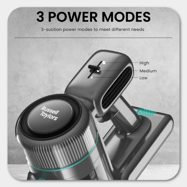 RUSSELL TAYLORS Vacuum Cleaner Cordless Cyclone Stick V7 | Efficient DC Motor - Image 4