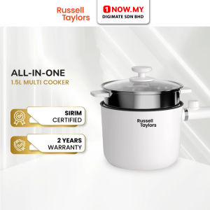 RUSSELL TAYLORS 1.5L Multi Cooker With Steamer MC15S | Non Stick Compact