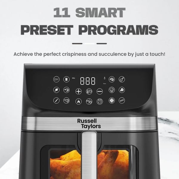 RUSSELL TAYLORS 9.5L 3D Visible Window Digital Air Fryer XXL Z9 - Image 5