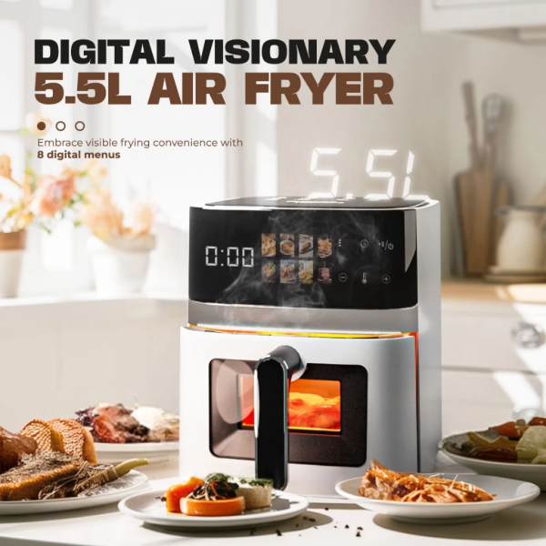 RUSSELL TAYLORS 5.5L 3D Visionary Digital Air Fryer Z5i - Image 2