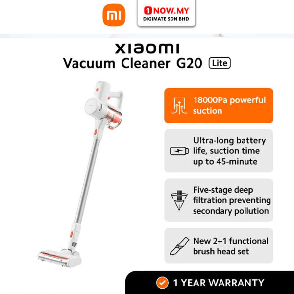 XIAOMI 2-in-1 Cordless Handheld Stick Vacuum Cleaner G20 Lite | 18000Pa Strong Suction Long Battery Life