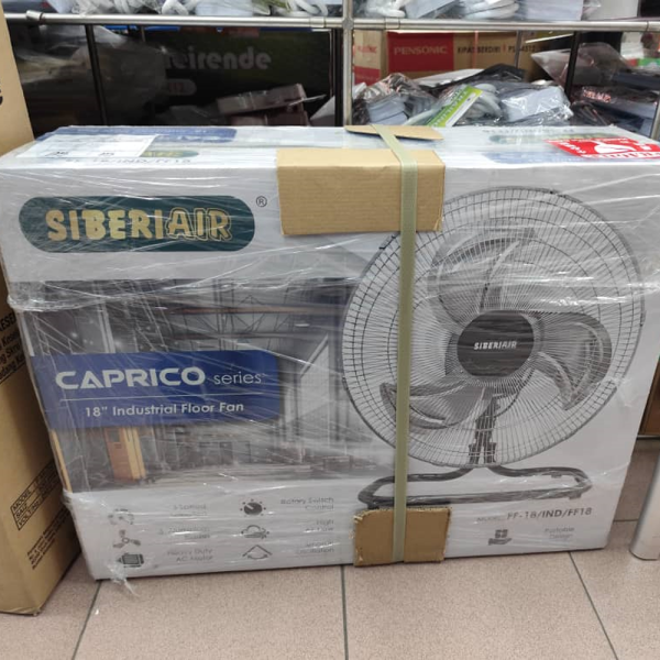 SIBERIAIR 18" Caprico Series Industrial Floor Fan FF-18/IND/FF18 | Heavy Duty AC Motor - Image 3