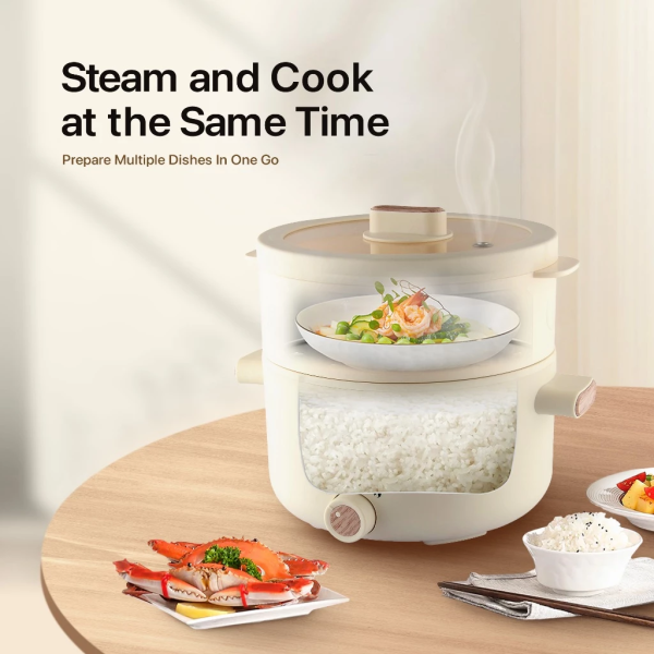 FABER 2L Pine-S Multi Cooker FMC-1508WH | 700W Prepare Multiple Dishes One Go - Image 4