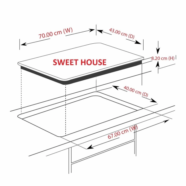 MIDEA 2 Burners Built-In Ceramic Induction Hob MCH302D105K - Image 3
