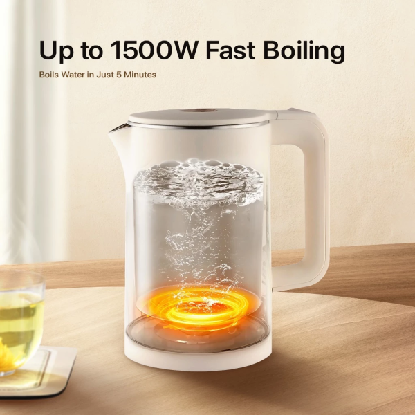 FABER 1.8L Pine-S Jug Kettle FCK DW1808WH | 1500W Fast Boil Heat Resistant Layer - Image 6