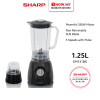 SHARP 1.25L Blender With Dry Mill EM131BK | 350W Motor
