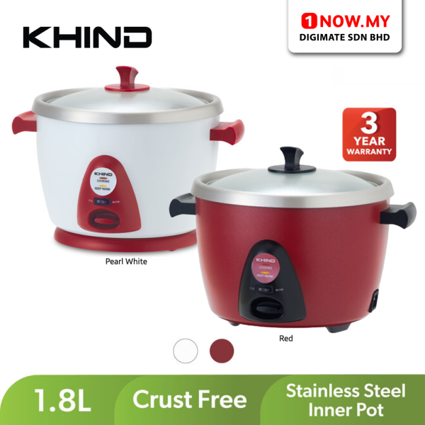 KHIND 1.8L Anshin Rice Cooker RC118M (Random Color) | Keep Warm ECO Mode