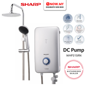SHARP Instant Water Heater With Rain Shower WHP315RN | Strong DC Pump