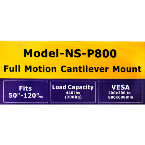 NS 50"-120" Cantilever Mount TV Wall Bracket NS-P800 | Large Heavy Duty - Image 5