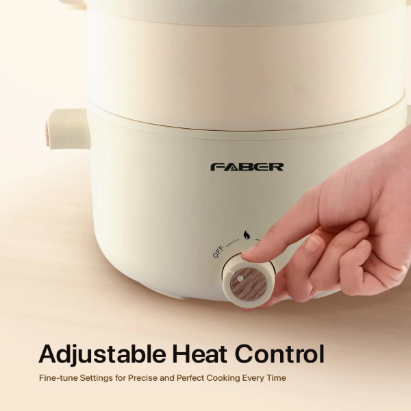 FABER 2L Pine-S Multi Cooker FMC-1508WH | 700W Prepare Multiple Dishes One Go - Image 5