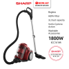 SHARP 1800W 3L Cyclone Action Vacuum Cleaner ECC1819R | Bagless Hassle-Free Mobility