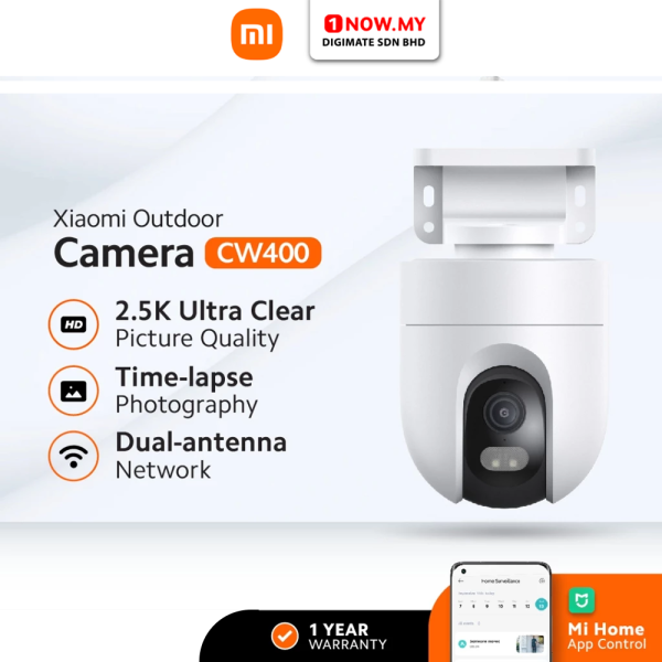 XIAOMI Outdoor Camera CCTV CW400 | 4MP 2.5K UHD | 360° Horizontal & 160° Vertical View | Time-Laps