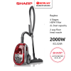 SHARP 2000W Vacuum Cleaner ECLS20R | Bagless Powerful Suction HEPA Filter