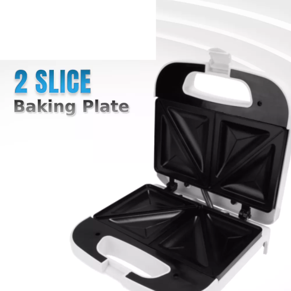 ELBA Sandwich Maker ESM-G7021(WH) | 2 Slice Sandwich Baking Plate 680-820W - Image 3