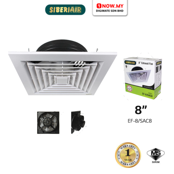 SIBERIAIR 8″ Ceiling Exhaust Fan EF-8/SAC8