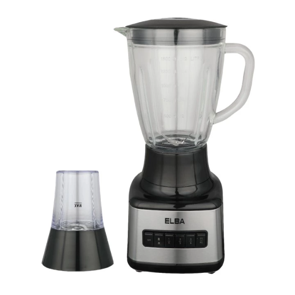 ELBA 1.5L Glass Jar Blender EBG-K1556G(BK) | 6-speed with Pulse Function Grinder 500W - Image 2