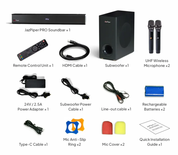 JAZPIPER PRO High Performance Karaoke Sound Bar T8 - Image 8