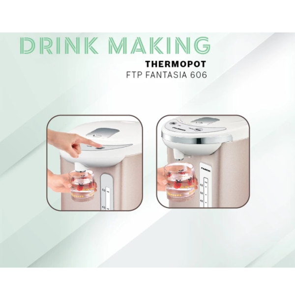 FABER 6L Thermopot FTP FANTASIA 606 | 750W Reboil Keep Warm - Image 3
