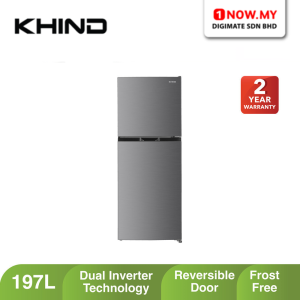 KHIND 197L 2-Door Refrigerator RF205 | Frost Free 5 Star Energy Efficient