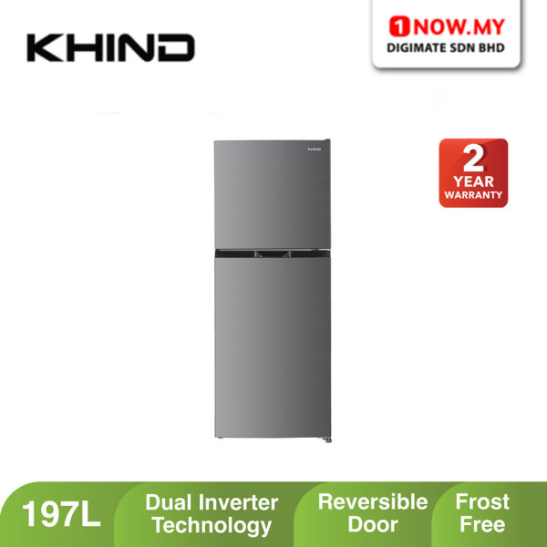 KHIND 197L 2-Door Refrigerator RF205 | Frost Free 5 Star Energy Efficient