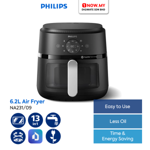 PHILIPS 6.2L 2000 Series Airfryer NA231/09 | Cooking Window Energy Saving