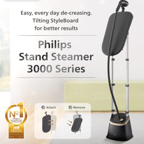 PHILIPS Stand Steamer 3000 Series with Tilting Style Board STE3170/80 - Image 2