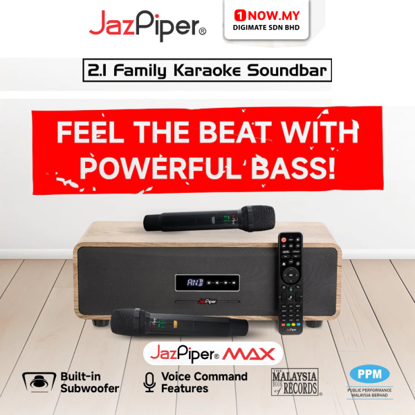 JAZPIPER MAX 2.1 Family Karaoke Sound Bar T10