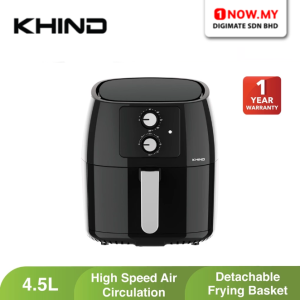 KHIND 4.5L Air Fryer ARF45 | Overheat Protection