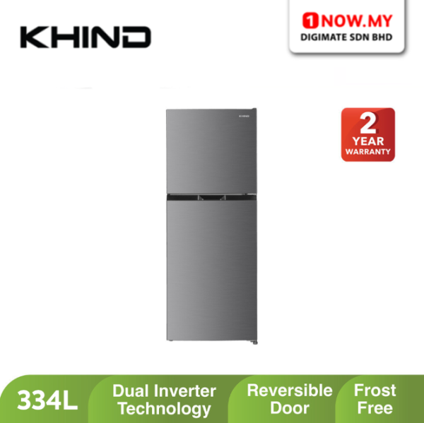 [PROMO] KHIND 334L 2-Door Refrigerator RF355 | Frost Free 5 Star Energy Efficient