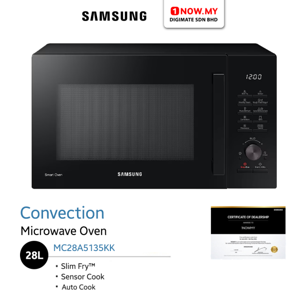 SAMSUNG 28L Convection Microwave Oven MC28A5135KK | Slim Fry Healthy Cooking