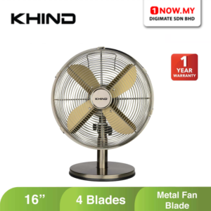 KHIND 16" Antique Table Fan TF161A | Metal Body 3 Speed 5 Star Energy Efficient