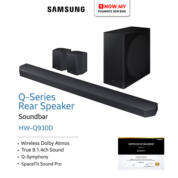 SAMSUNG 9.1.4ch Q-Series Soundbar HW-Q930D | Sub Woofer & Rear Speaker 
