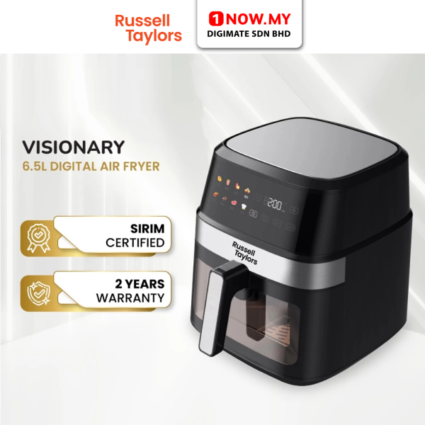 RUSSELL TAYLORS 6.5L 3D Visible Window Digital Air Fryer Extra Large Z7