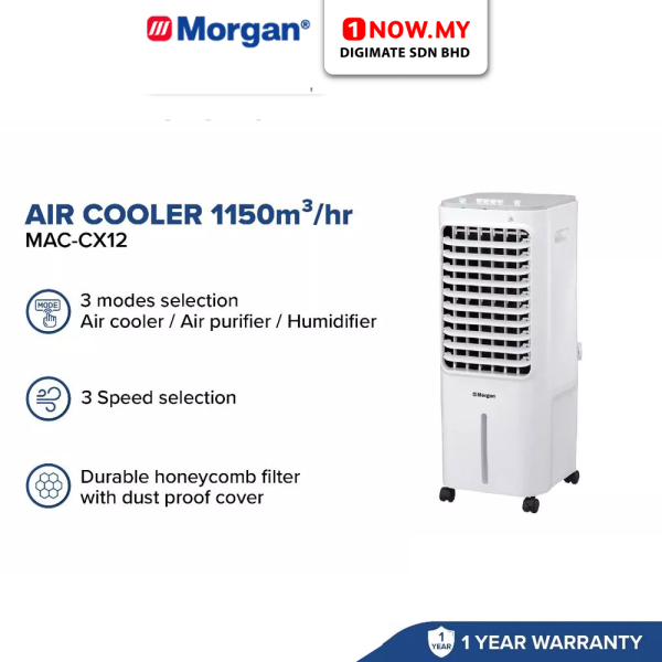 MORGAN 12L Air Cooler MAC-CX12 | Durable Air Cooler / Air Purifier / Humidifier