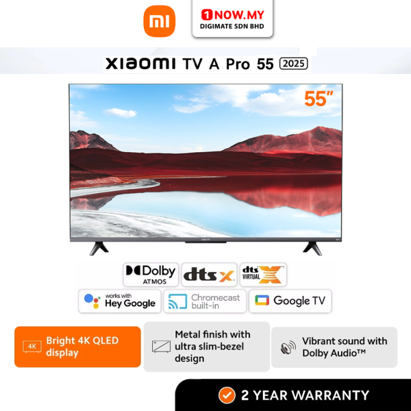 XIAOMI 55" 4K UHD QLED Google TV A Pro 55 2025 L55MA-SSEA | Great Visuals Vibrant Dolby Atmos
